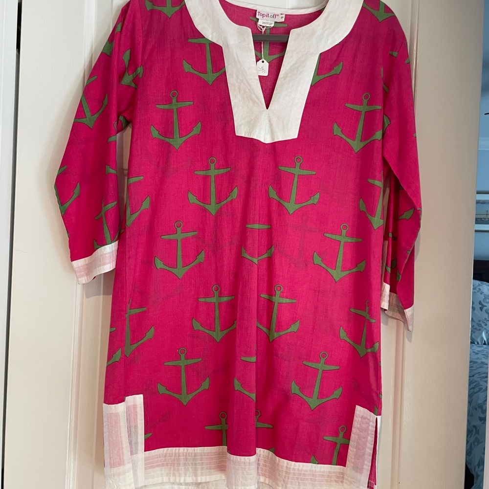 Pink and Green Anchor Tunic
